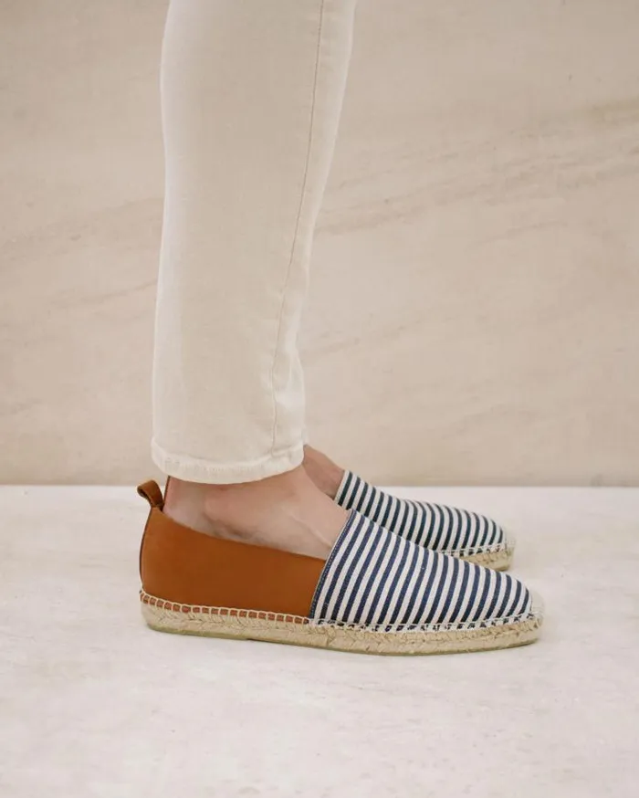 ALOHAS Espadrilles Women Naval 8211 Blue Leather Espadrilles