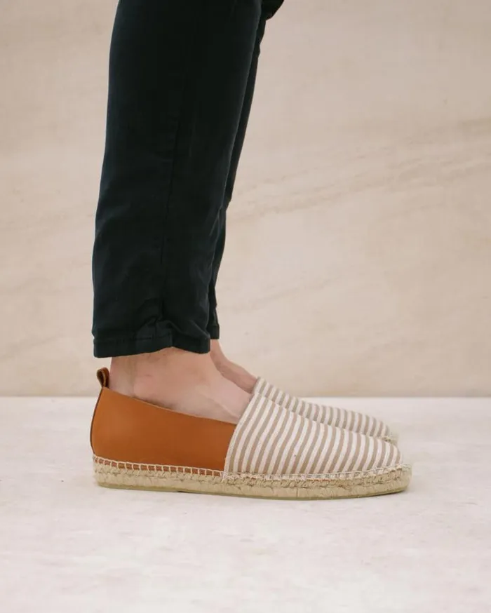 ALOHAS Espadrilles Women Naval 8211 Brown Leather Espadrilles