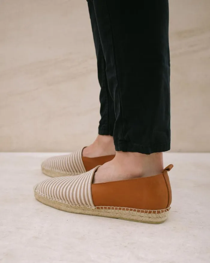 ALOHAS Espadrilles Women Naval 8211 Brown Leather Espadrilles