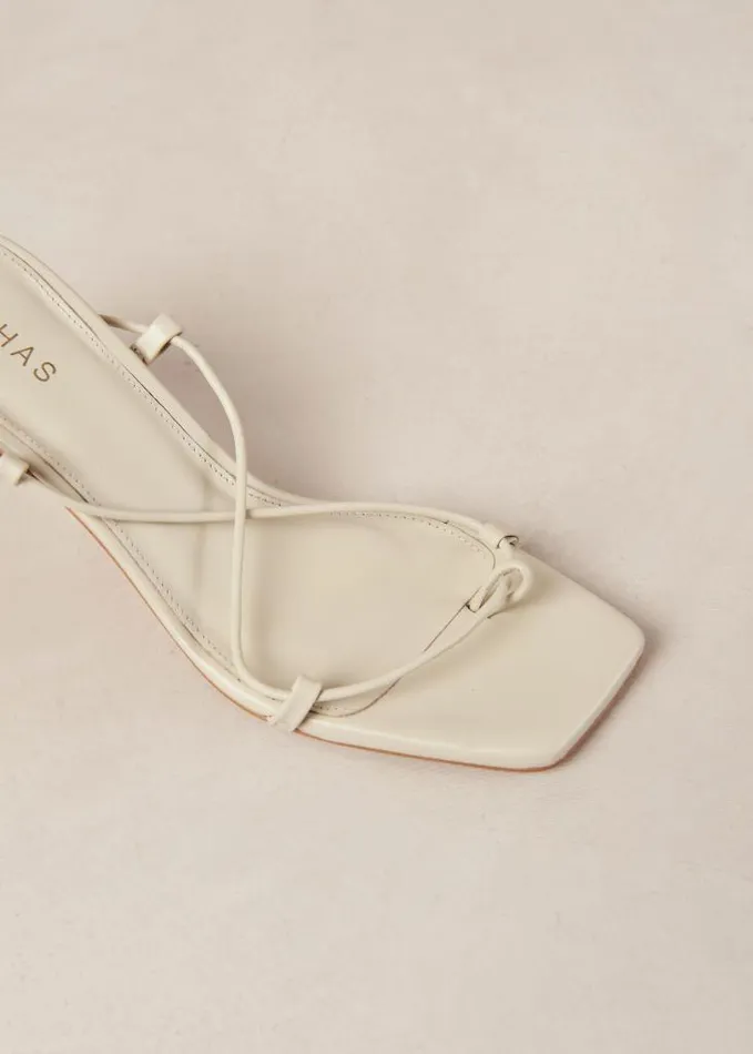ALOHAS Heels Women Bellini 8211 Cream Leather Sandals