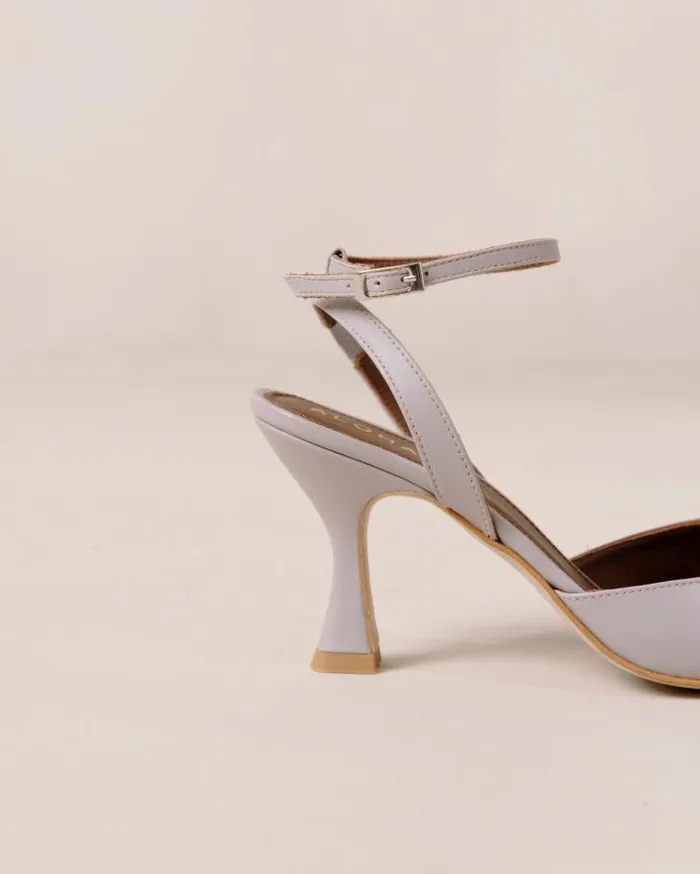 ALOHAS Heels Women Cinderella 8211 Purple Leather Pumps