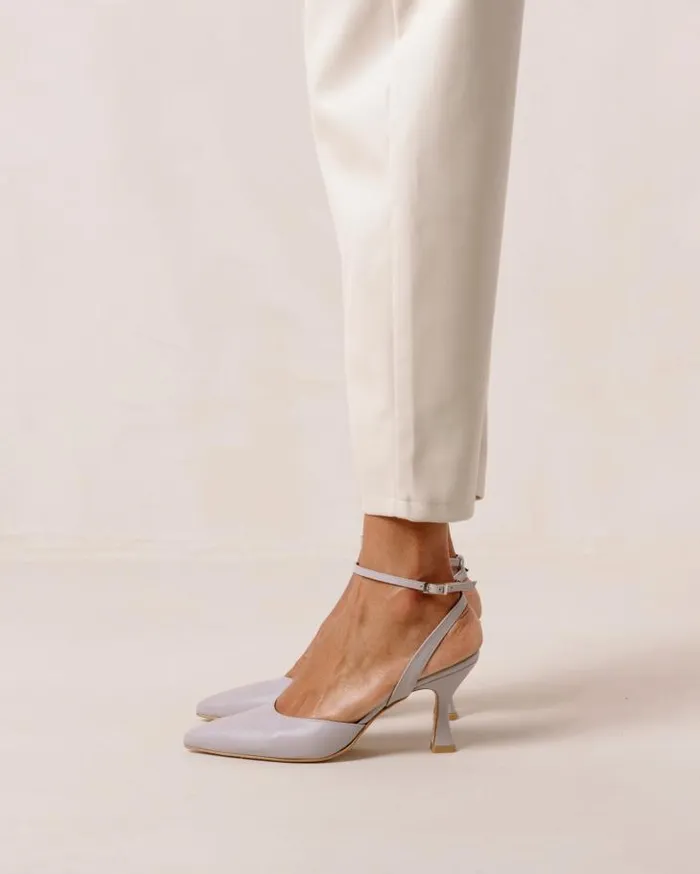 ALOHAS Heels Women Cinderella 8211 Purple Leather Pumps
