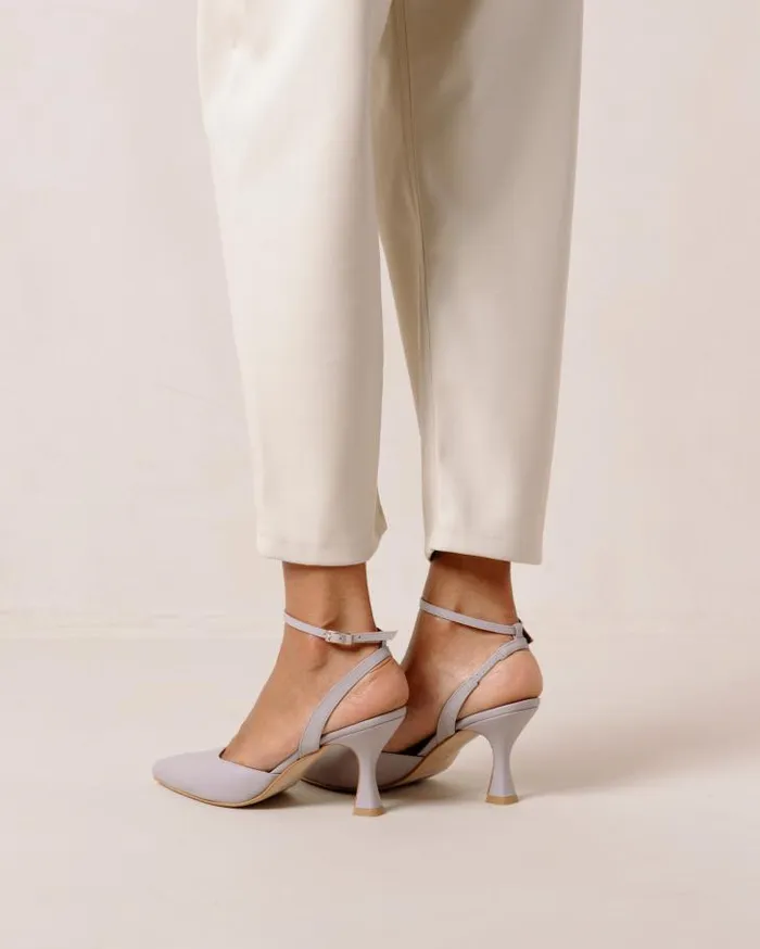 ALOHAS Heels Women Cinderella 8211 Purple Leather Pumps