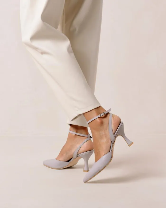ALOHAS Heels Women Cinderella 8211 Purple Leather Pumps