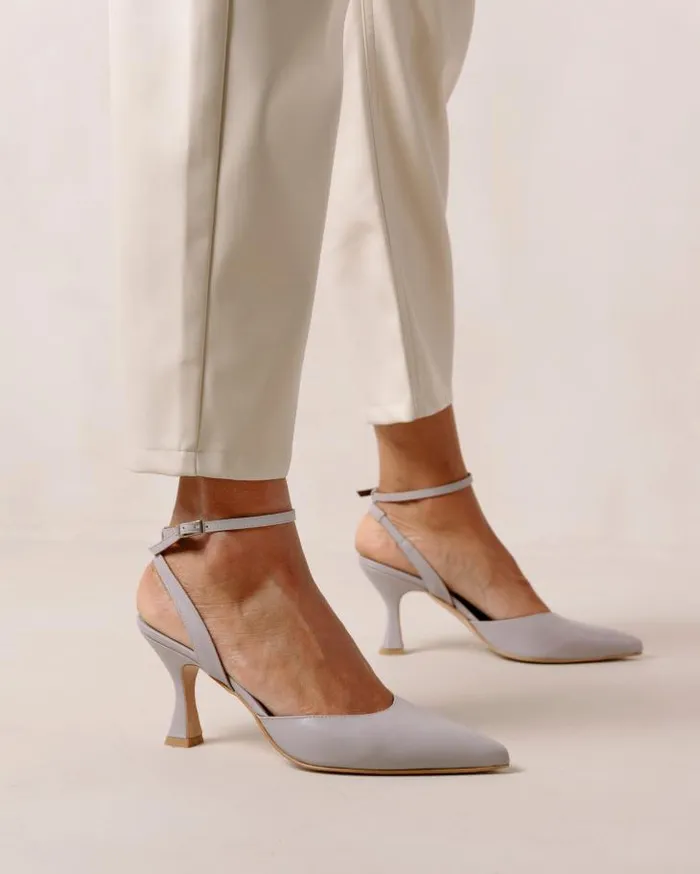ALOHAS Heels Women Cinderella 8211 Purple Leather Pumps