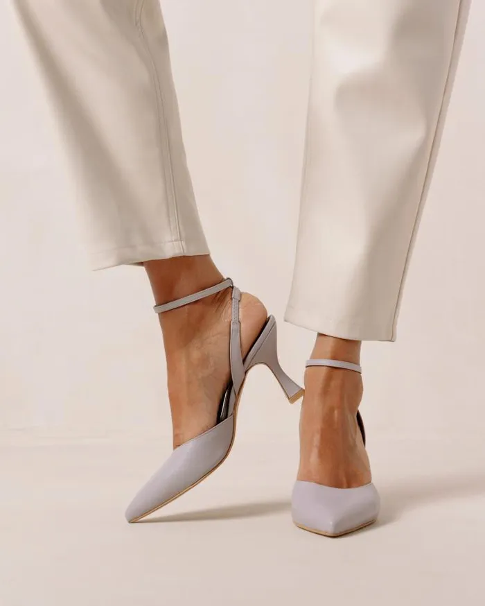 ALOHAS Heels Women Cinderella 8211 Purple Leather Pumps