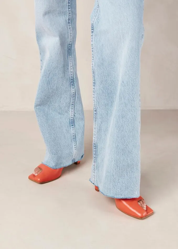 ALOHAS Heels Women Cliff 8211 Orange Leather Pumps
