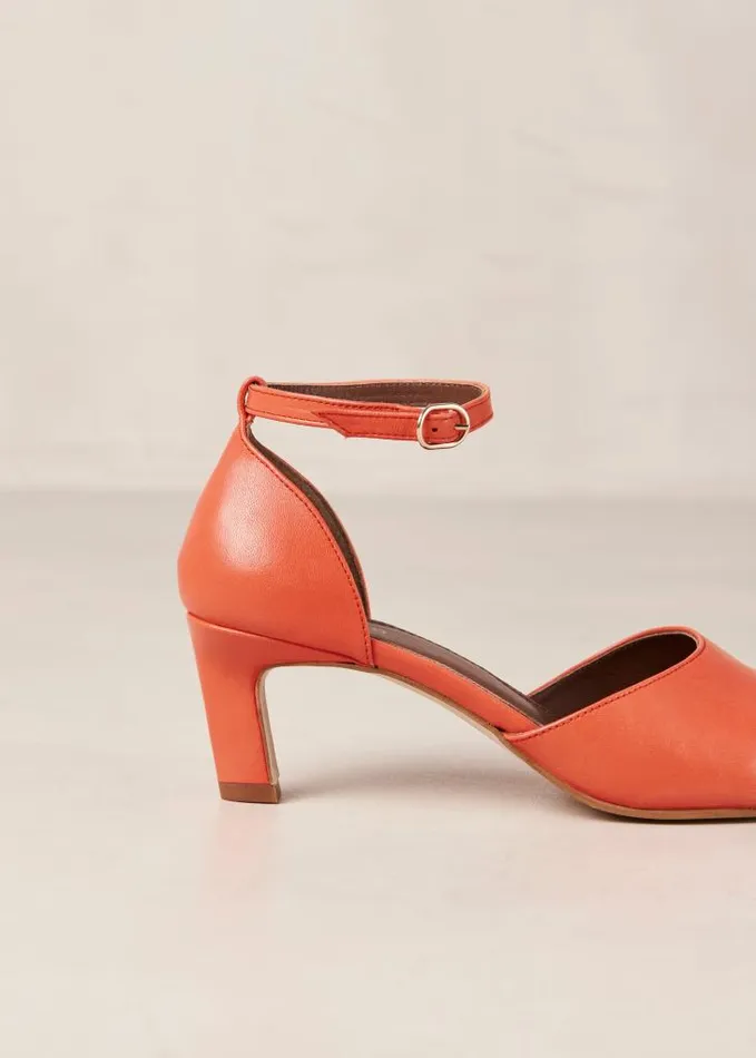 ALOHAS Heels Women Cliff 8211 Orange Leather Pumps