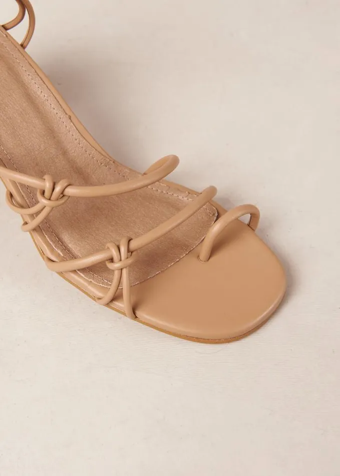 ALOHAS Heels Women Goldie 8211 Brown Vegan Leather Sandals
