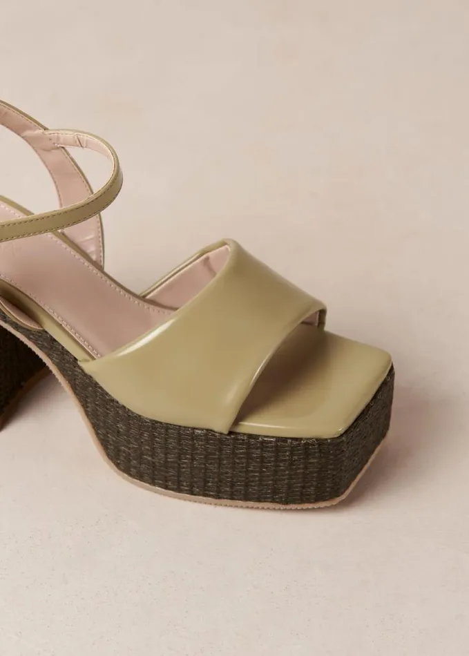 ALOHAS Heels Women Jazzy 8211 Green Vegan Sandals