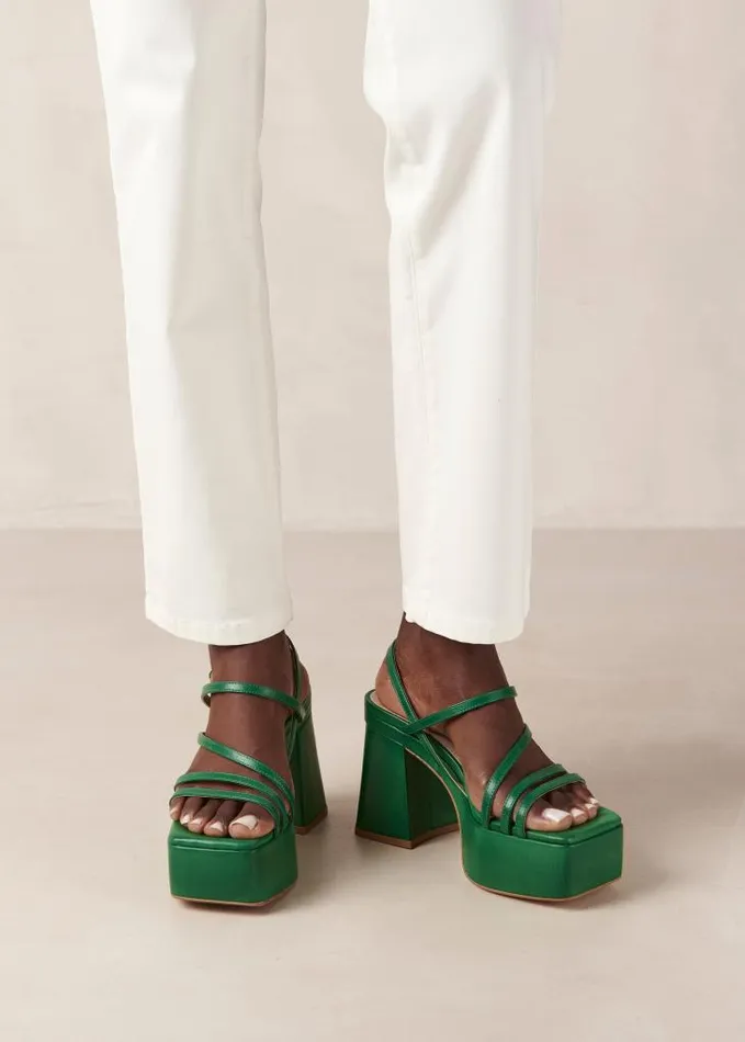 ALOHAS Heels Women Talina 8211 Green Vegan Sandals