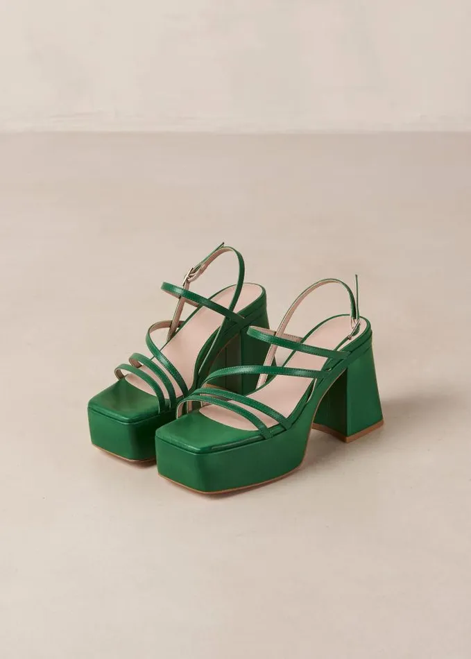 ALOHAS Heels Women Talina 8211 Green Vegan Sandals