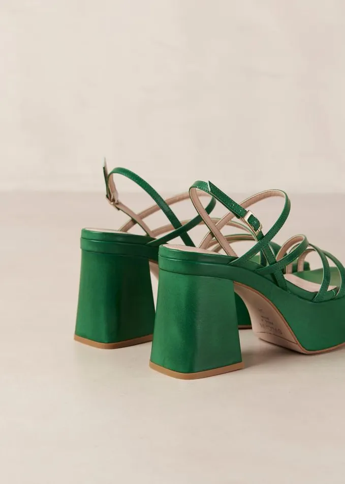 ALOHAS Heels Women Talina 8211 Green Vegan Sandals