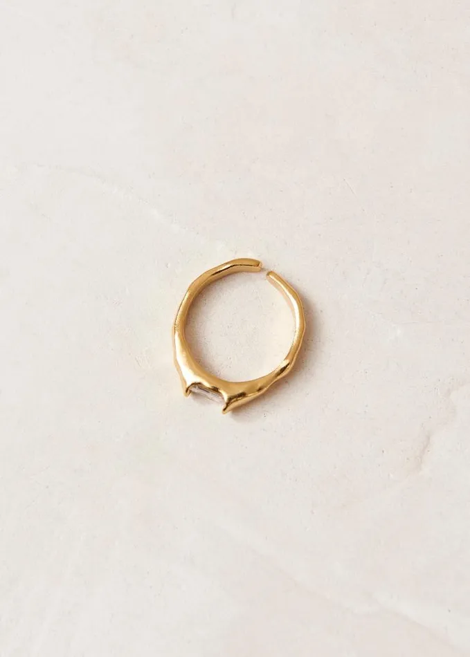 ALOHAS Jewelry Women Beaumont 8211 Gold And Crystal Ring