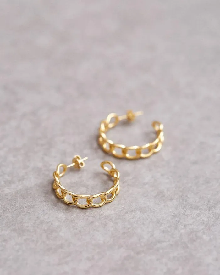 ALOHAS Jewelry Women Chain Large 8211 Gold Earrings
