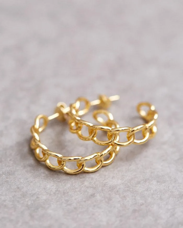 ALOHAS Jewelry Women Chain Large 8211 Gold Earrings