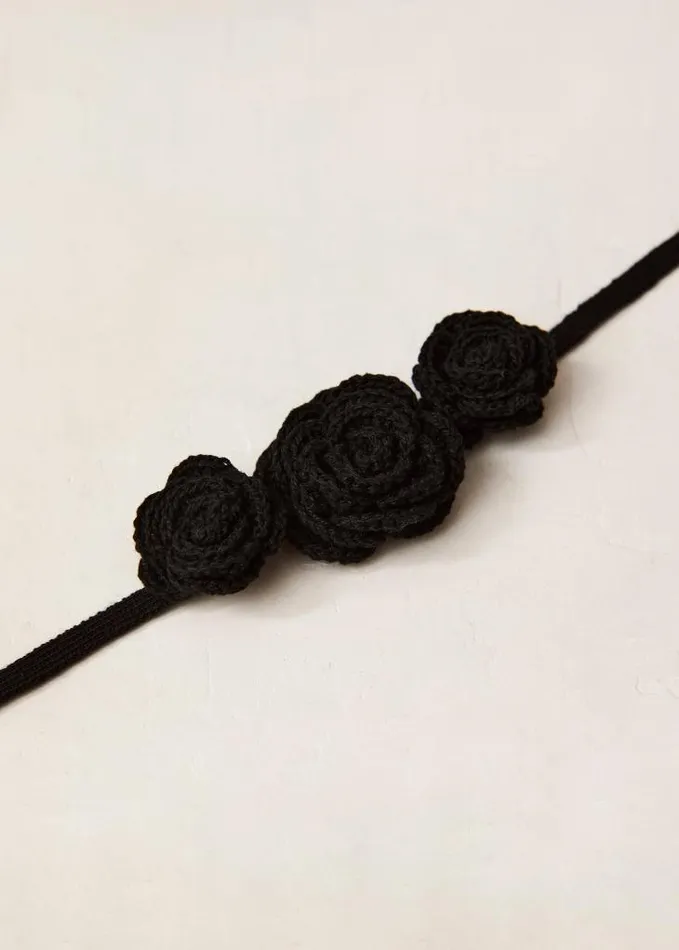 ALOHAS Jewelry Women Fleur 8211 Black Cotton Necklace