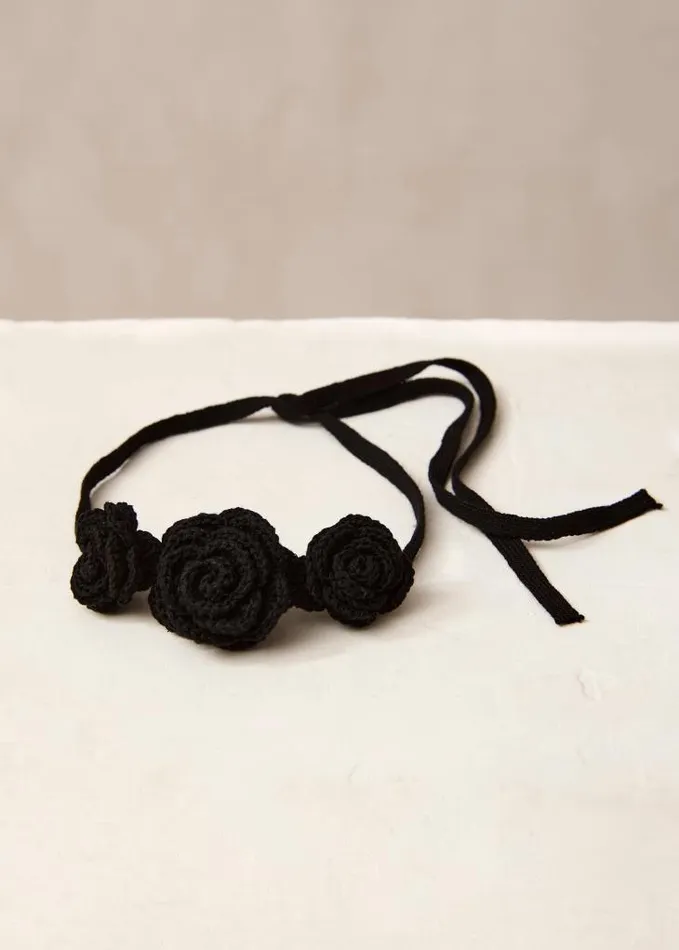 ALOHAS Jewelry Women Fleur 8211 Black Cotton Necklace