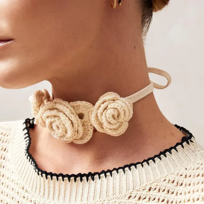 ALOHAS Jewelry Women Fleur 8211 Cream Cotton Necklace