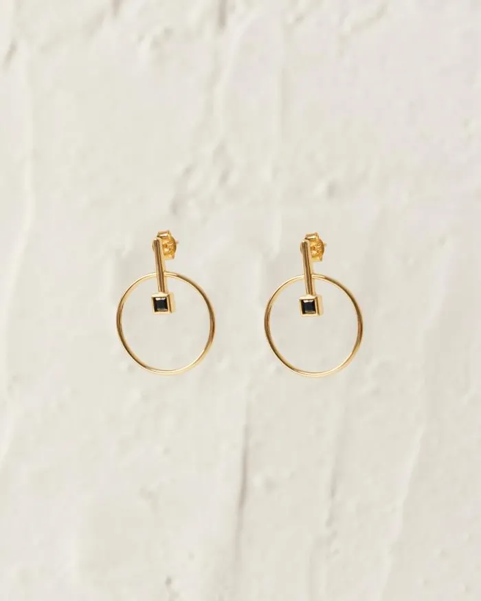 ALOHAS Jewelry Women Passion Fruit 8211 Gold And Black Earrings