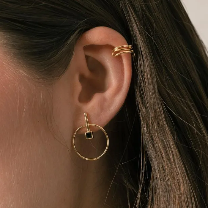 ALOHAS Jewelry Women Passion Fruit 8211 Gold And Black Earrings