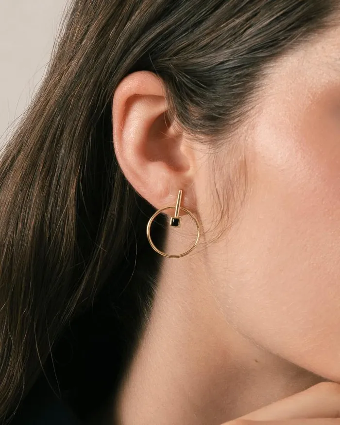ALOHAS Jewelry Women Passion Fruit 8211 Gold And Black Earrings
