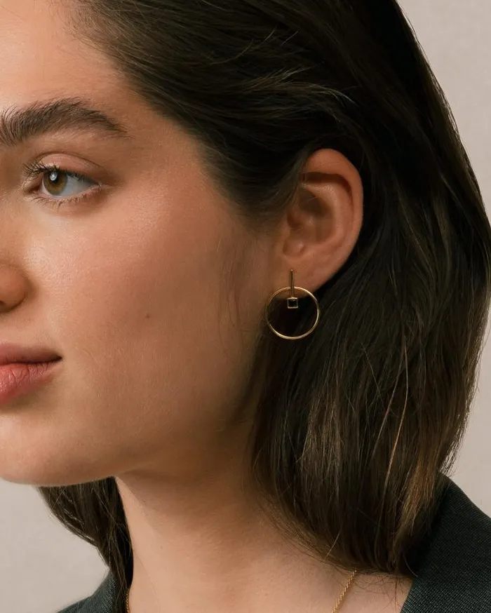 ALOHAS Jewelry Women Passion Fruit 8211 Gold And Black Earrings