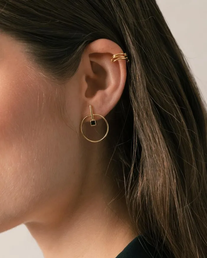 ALOHAS Jewelry Women Passion Fruit 8211 Gold And Black Earrings