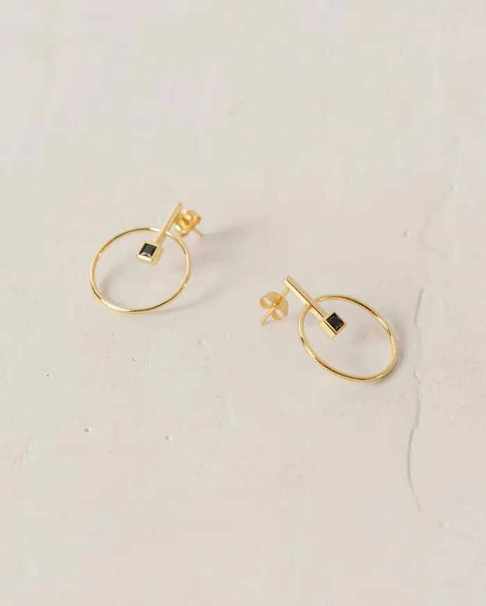ALOHAS Jewelry Women Passion Fruit 8211 Gold And Black Earrings