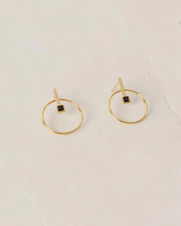 ALOHAS Jewelry Women Passion Fruit 8211 Gold And Black Earrings