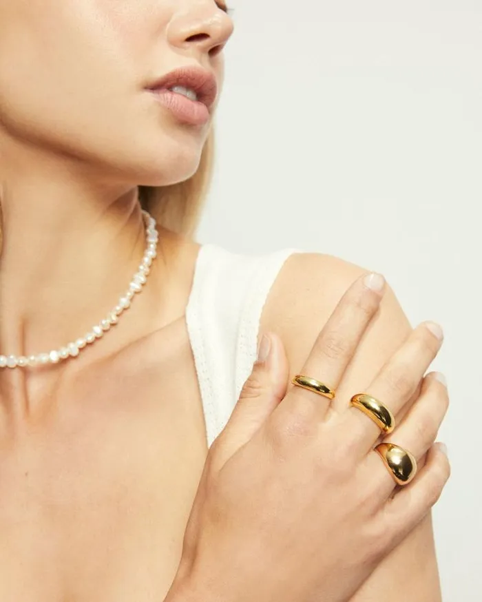 ALOHAS Jewelry Women Simple 8211 Gold Ring