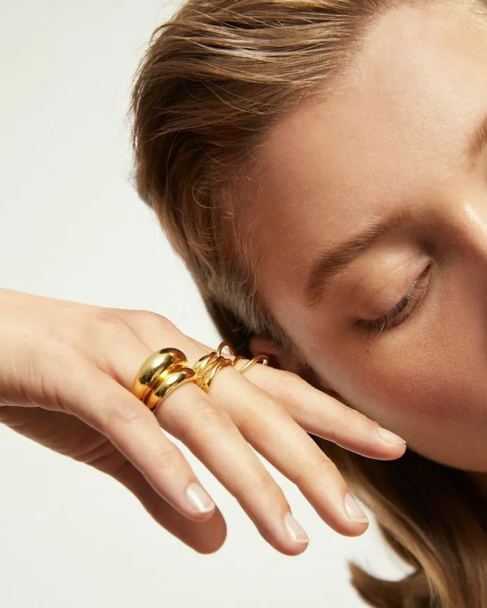ALOHAS Jewelry Women Simple 8211 Gold Ring