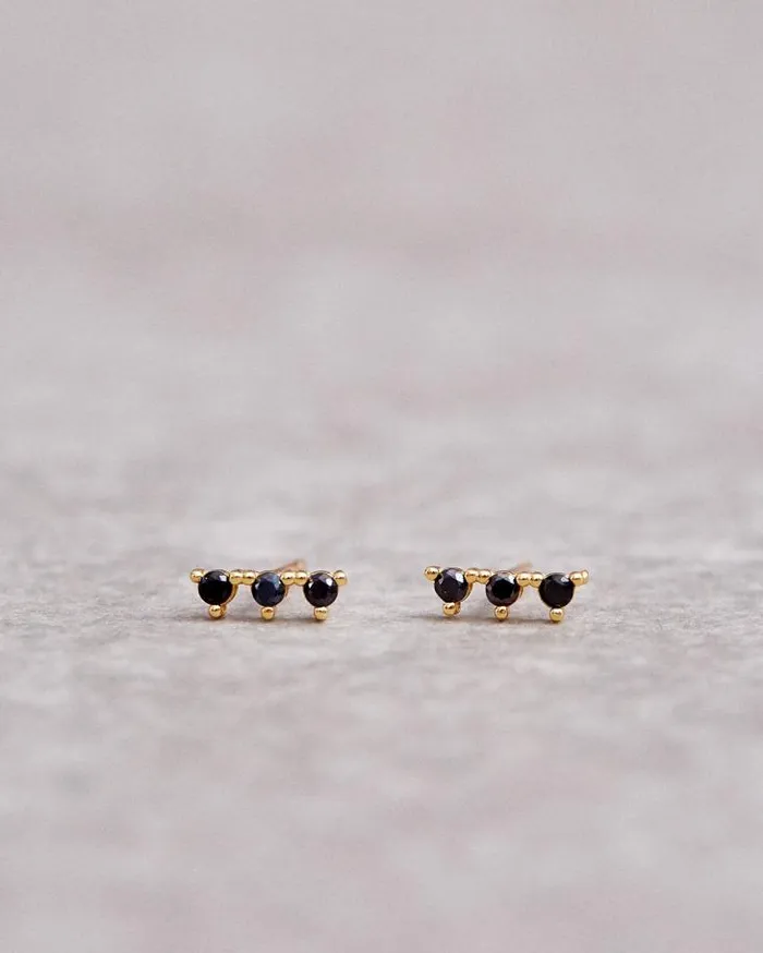 ALOHAS Jewelry Women Triplet 8211 Black Earrings