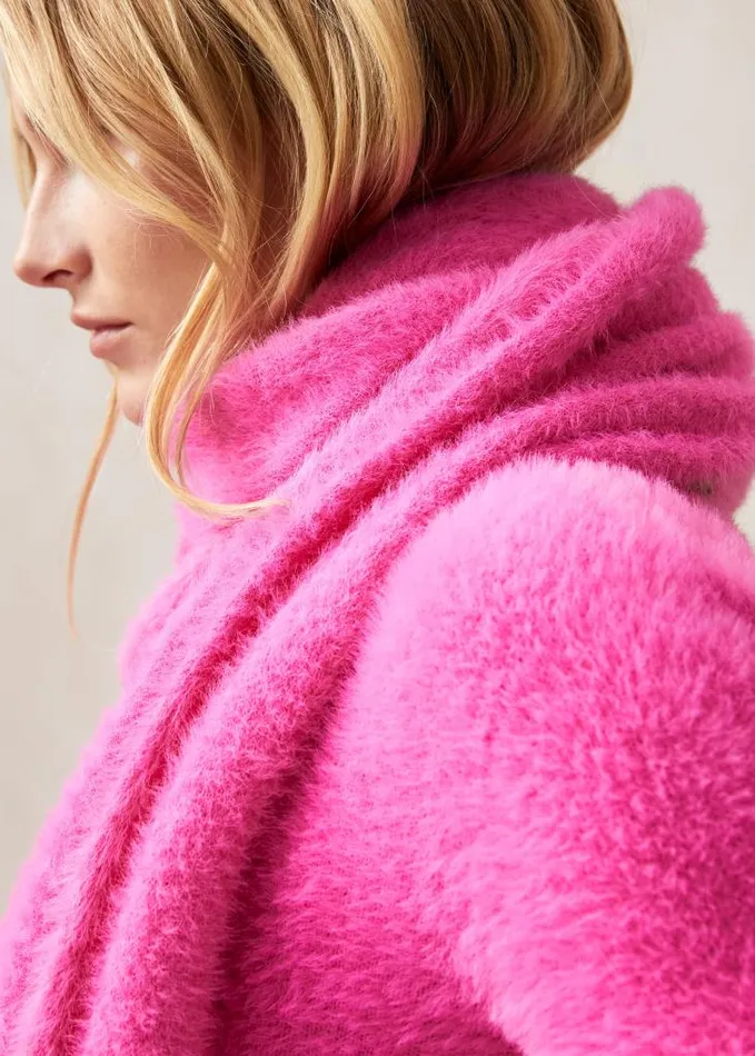 ALOHAS Knitwear Women Suave 8211 Pink Knitted Scarf