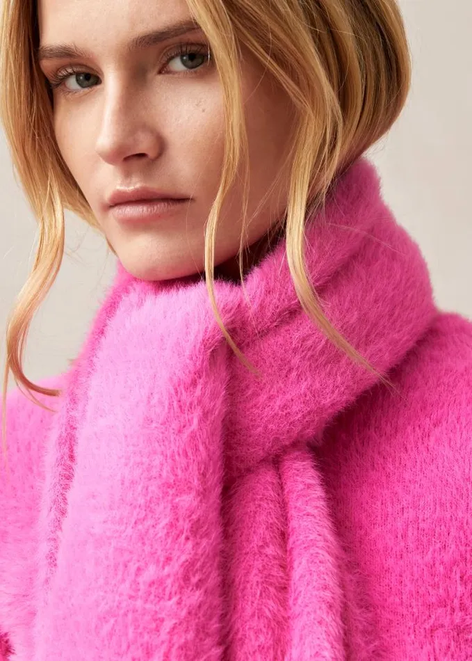ALOHAS Knitwear Women Suave 8211 Pink Knitted Scarf