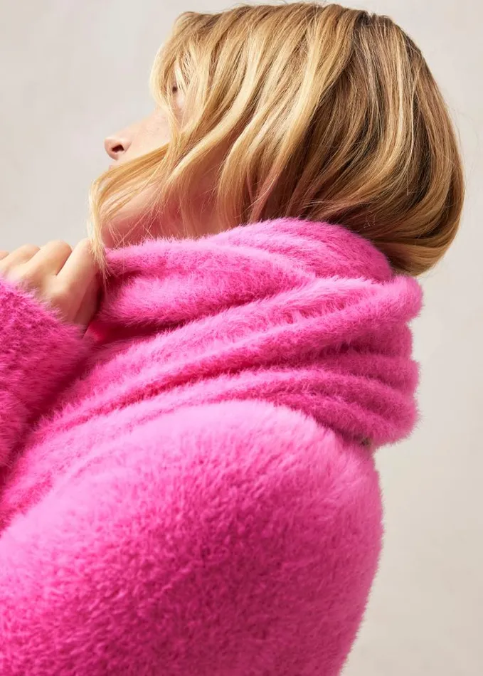 ALOHAS Knitwear Women Suave 8211 Pink Knitted Scarf