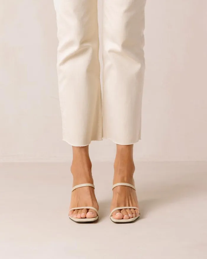 ALOHAS Mules Women Cannes 8211 Beige Leather Sandals