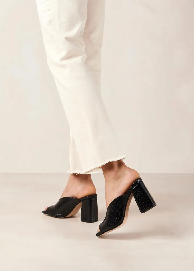 ALOHAS Mules Women Frenchie Alli 8211 Black Heeled Mules