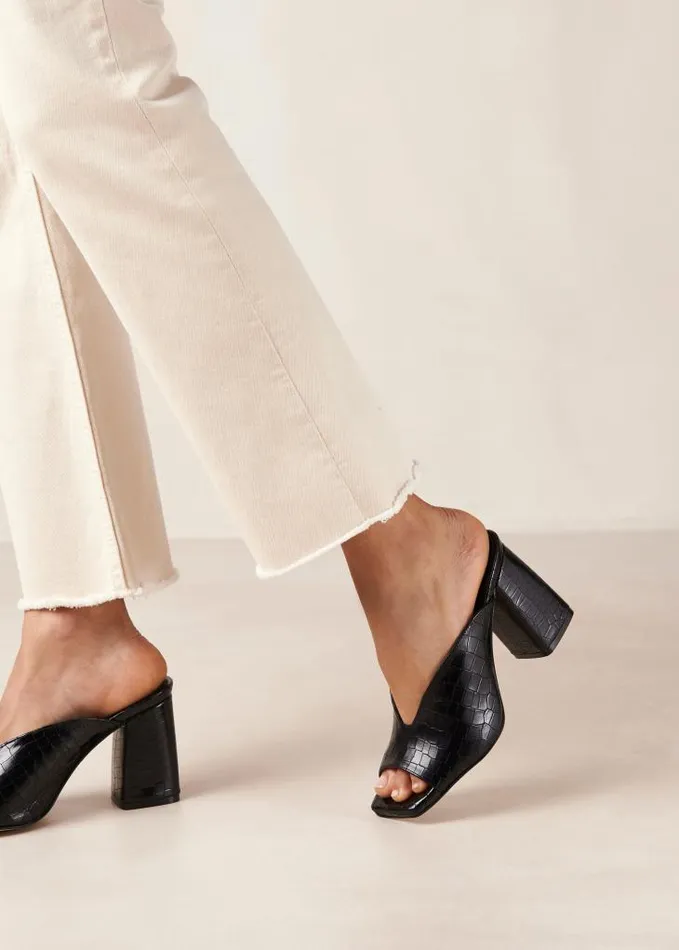 ALOHAS Mules Women Frenchie Alli 8211 Black Heeled Mules