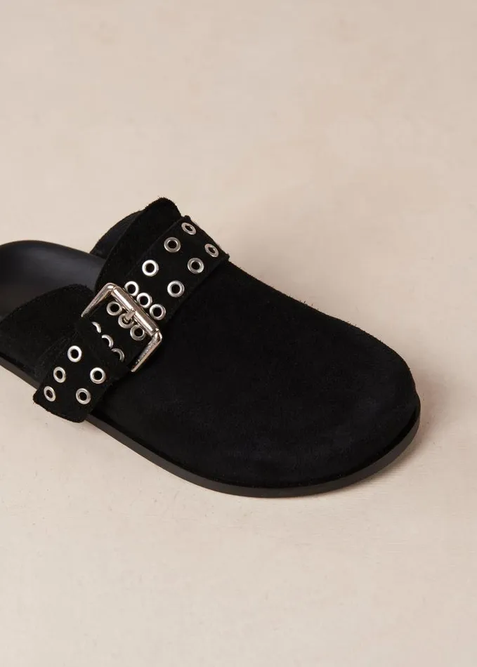 ALOHAS Mules Women Halia 8211 Black Suede Clogs