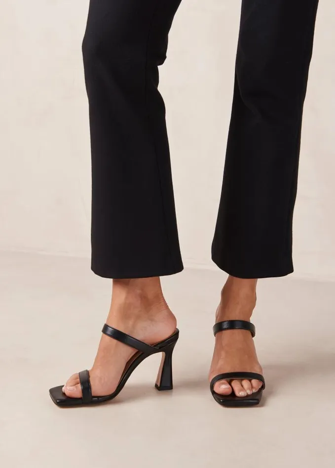 ALOHAS Mules Women Lulu 8211 Black Vegan Leather Sandals