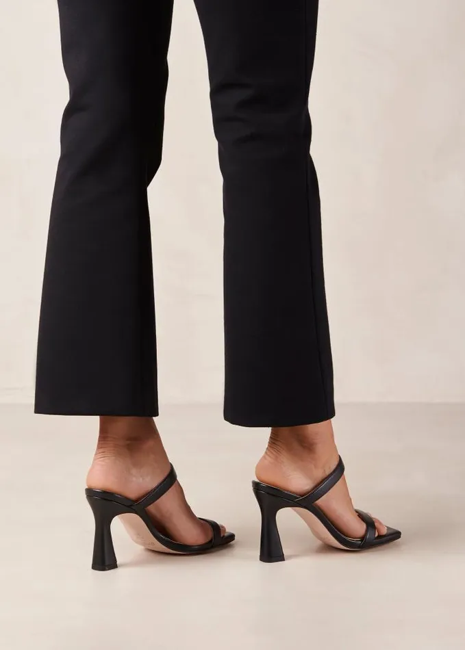 ALOHAS Mules Women Lulu 8211 Black Vegan Leather Sandals