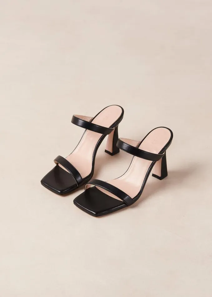 ALOHAS Mules Women Lulu 8211 Black Vegan Leather Sandals