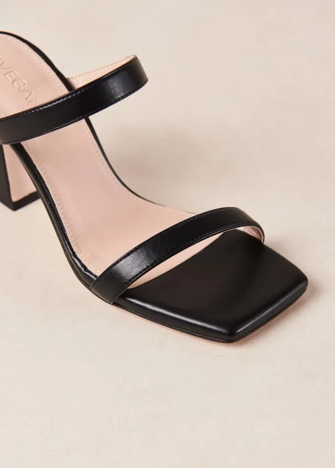 ALOHAS Mules Women Lulu 8211 Black Vegan Leather Sandals