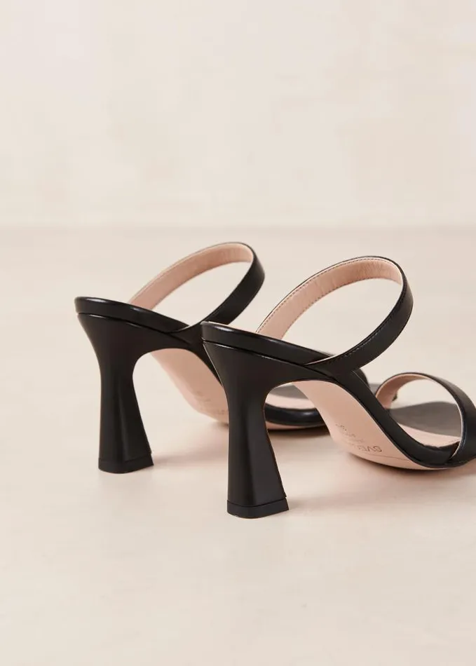 ALOHAS Mules Women Lulu 8211 Black Vegan Leather Sandals