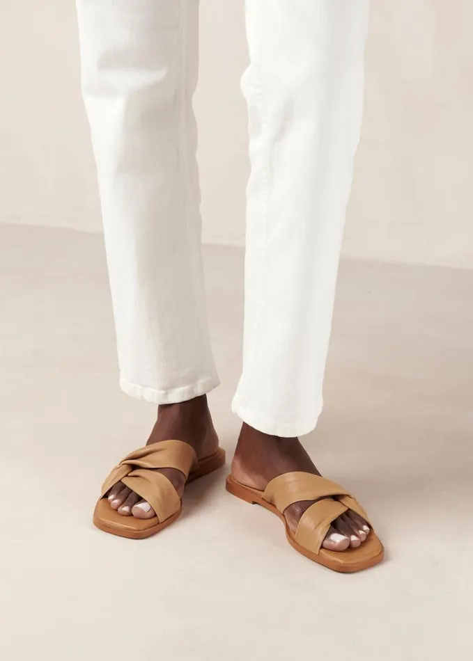 ALOHAS Mules Women Nomad 8211 Brown Leather Sandals