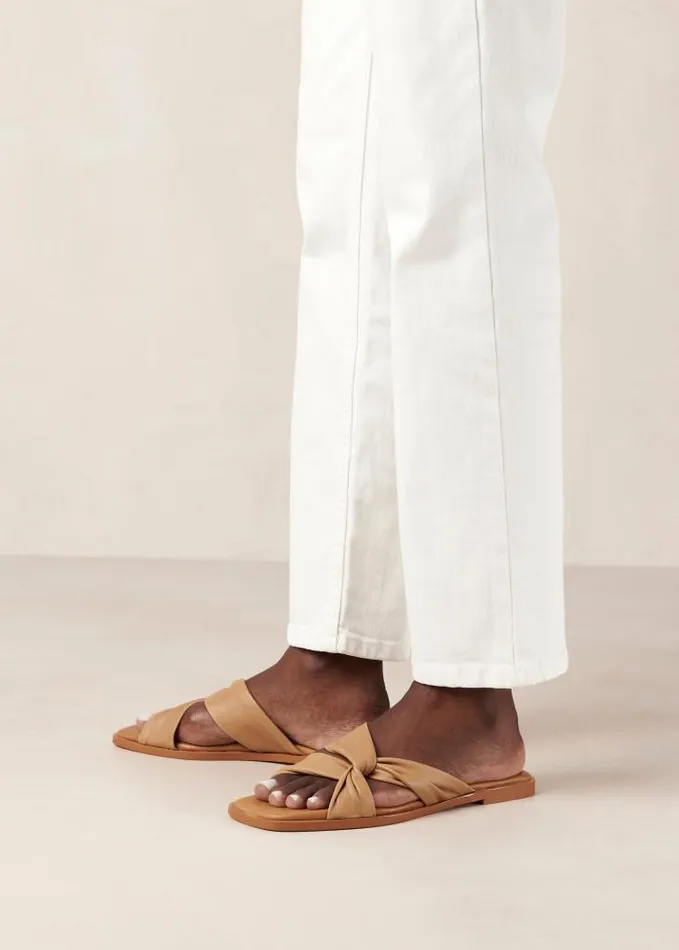 ALOHAS Mules Women Nomad 8211 Brown Leather Sandals