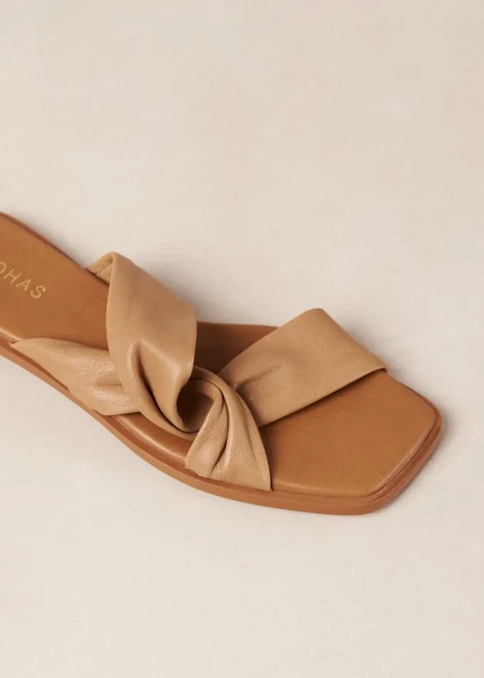 ALOHAS Mules Women Nomad 8211 Brown Leather Sandals