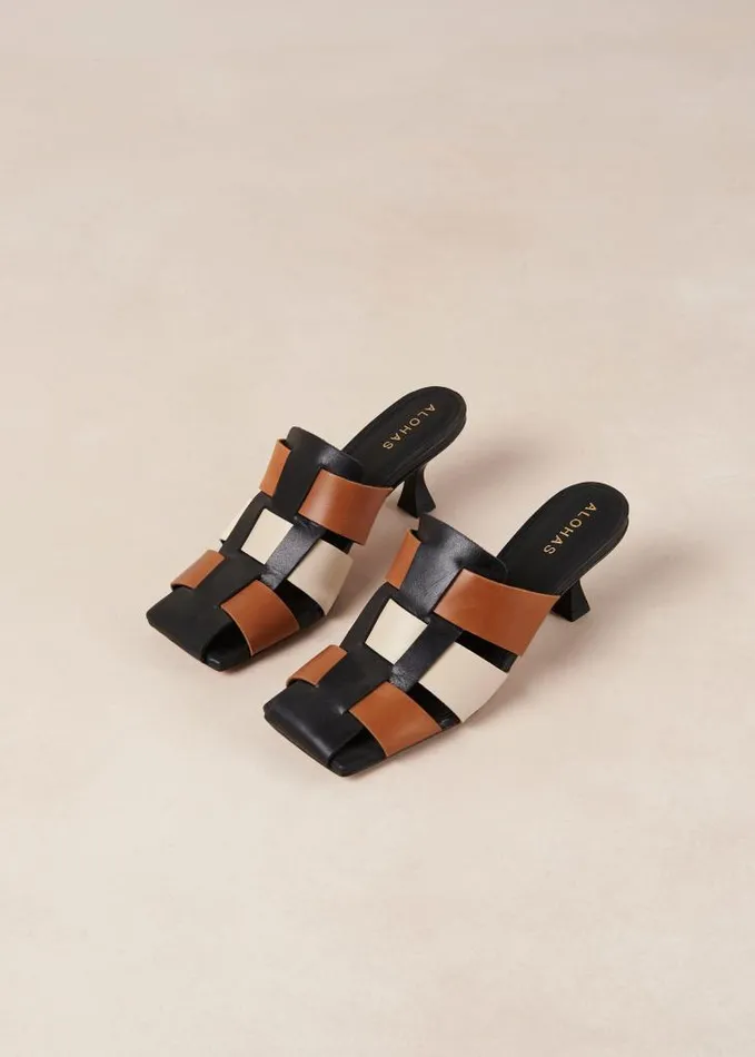 ALOHAS Mules Women Shubie 8211 Multicolor Caged SlipOn Sandals