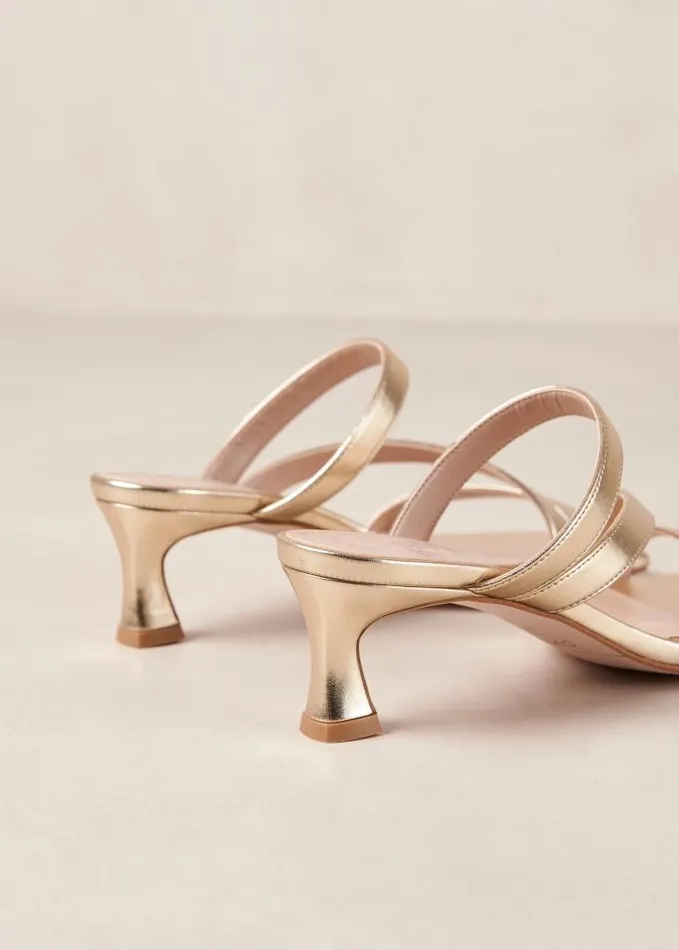 ALOHAS Mules Women Sonny 8211 Gold Vegan Leather Mules